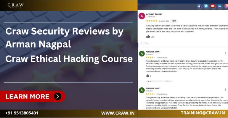 craw ethical hacking course review by arman nagpal