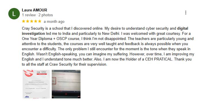 Image Show Review Of Craw Cyber Forensic Student